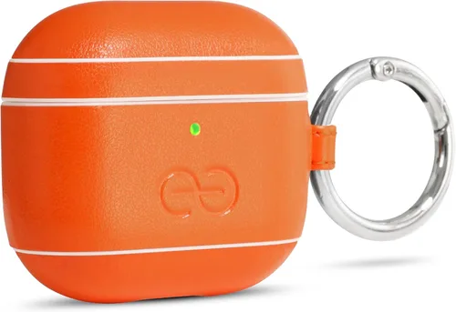 Miniatura 75 de Dreem Om - Funda para estuche con clip para llavero compatible con AirPods 1 y 2, funda de cuero vegano para Airpods para hombres y mujeres, Negro