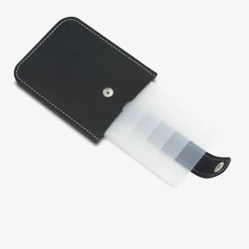 Miniatura 8 de Crazyview Cardcarie - Organizador de tarjetas extraíble, bolsa organizadora de cuero con cierre a presión, organizador de tarjetas extraíble