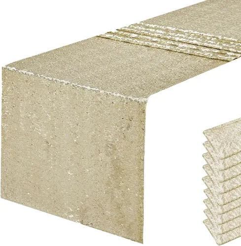 Miniatura 23 de Pufogu - Camino de mesa de lentejuelas brillantes de 12 x 72 pulgadas para fiestas de cumpleaños, decoración de bodas, despedidas de soltera
