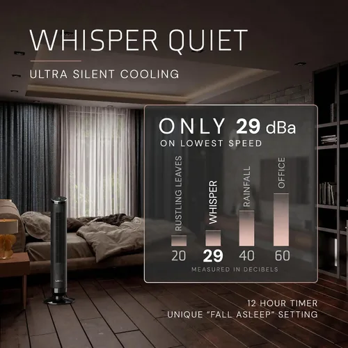 Miniatura 4 de Lasko Ventilador de torre Ascend con control remoto, ventiladores de piso de 36 pulgadas para dormitorio del hogar, flujo de aire de 29 pies/s