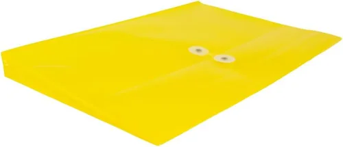 Miniatura 4 de Fundas de plástico con cierre de botón y cordel para guardar documentos (12 fundas de tamaño carta), de JAM Paper, Amarillo