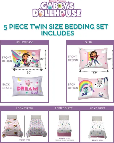 Miniatura 317 de Franco - Juego de edredón y sábanas supersuaves con funda, para niños, 7 piezas, tamaño matrimonial, Five Nights At Freddy's Cinco noches en Freddy's