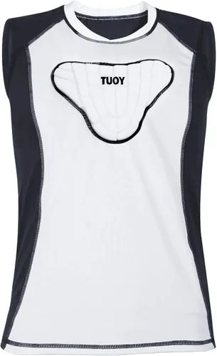 TUOY Camisas de compresión acolchadas para jóvenes, protector de costillas en el pecho para fútbol, paintball, béisbol