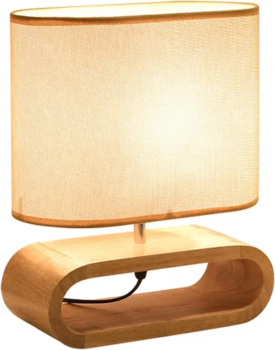 Lámpara de Mesa, Lámpara de Mesita de Noche Tradicional, Lámpara de Escritorio, Lámpara Geométrica con Sombra para Sala de Estar, Dormitorio,