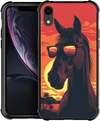 Miniatura 80 de CARLOCA Funda para iPhone XR, diseño de jirafa de cristal, ultra protección, a prueba de golpes, silicona suave TPU antideslizante para iPhone XR