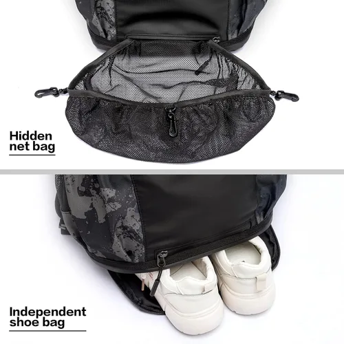 Miniatura 4 de TUGUAN Mochila de béisbol para adultos con soporte para bates de 2/4 y gancho para cerca, bolsa ligera de softbol para hombre con compartimento