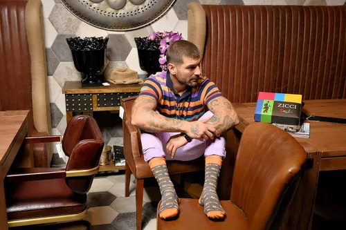 Miniatura 5 de Calcetines de media pantorrilla para hombre, diseño de animales locos, casual, algodón, talla 9, 13, divertido, colorido, novedad, arte, hombre