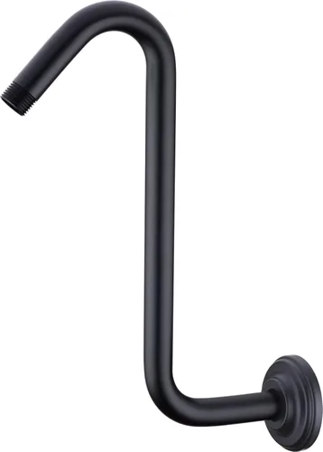 Miniatura 8 de TRUSTMI Brazo de ducha en forma de S de 12 pulgadas con brida resistente montado en la pared, tubo de extensión de cabezal de ducha con 9 pulgadas