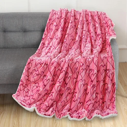 Miniatura 30 de Elegant Comfort Manta de Sofá Reversible de Sherpa Sólida, Manta para Todas las Estaciones - Súper Suave, Acogedora y Afelpada - Manta Decorativa