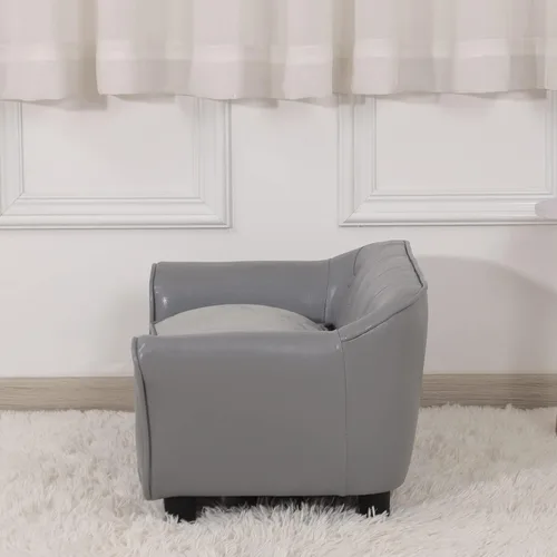 Miniatura 8 de Sofá para perros, cama para cachorros, sofá para gatos, sofá para mascotas, silla para perros, cama pequeña para mascotas, con clavos de cobre y Gris