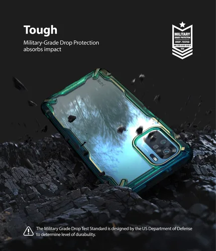 Miniatura 7 de Ringke Fusion-X - Funda compatible con Xiaomi Redmi Note 10, Redmi Note 10S, parte trasera transparente, resistente, a prueba de golpes, TPU