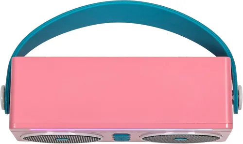 Miniatura 11 de Crosley CR3050A-FG Mini Boombox Altavoz Bluetooth Portátil Retro con Luces LED, Flamingo
