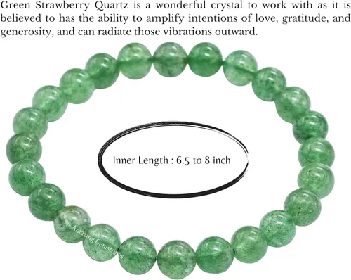 Miniatura 126 de Amazing Gemstone Pulsera de cristal para mujeres y hombres, pulsera de cristal curativo de protección, pulsera elástica con cuentas de piedras