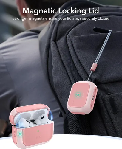 Miniatura 4 de ESR Funda para AirPods Pro 2, compatible con Funda de AirPods Pro de 2ª/1ª generación (2023/2022/2019), compatible con MagSafe, cubierta de Rosa