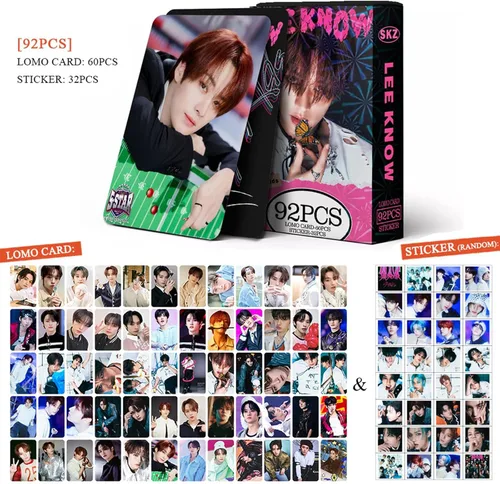 Miniatura 2 de KPOPBP Stray Kids Tarjetas Fotográficas 60 PCS SKZ Rock Star Álbum Tarjetas de Fotos con 32 PCS Pegatinas Regalo KPOP Tarjetas Lomo Mercancía