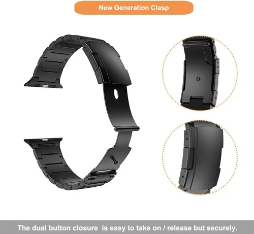 Miniatura 4 de Compatible con Apple Watch Ultra 2 correas de 1.929 in titanio metal para hombres y mujeres, compatible con Apple Watch Series 10 Band 1.811 in