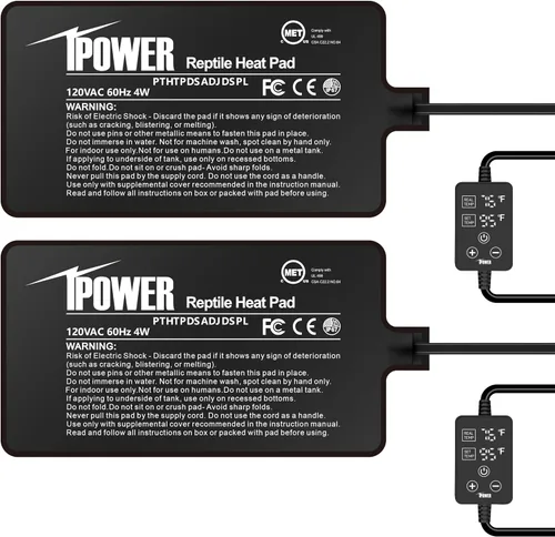 Miniatura 6 de iPower Almohadilla de calor para reptiles de 8W bajo el tanque, calentador de terrario para tortugas, lagartos, ranas y otros animales pequeños
