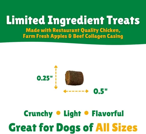 Miniatura 4 de Lucky Premium - Golosinas de entrenamiento de pollo y manzana, golosinas pequeñas y crujientes para recompensas de entrenamiento, tamaño de mordida