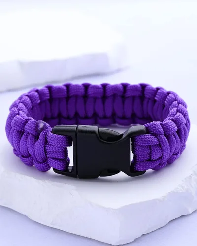 Miniatura 25 de Pulsera de alerta médica Paracord para hombres y mujeres Pulsera de identificación médica de acero inoxidable con hebillas de liberación lateral