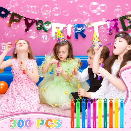 Miniatura 7 de 300 piezas de varitas para burbujas mini, surtido de juguetes para regalos de fiesta de burbujas para niños, juguetes temáticos para cumpleaños