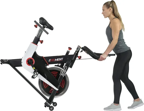 Miniatura 8 de EFITMENT Exercise Bike, Indoor Cycling Bike for Home Cardio, Low Noise Stationary Bikes with Adjustable Magnetic, LCD Monitor, Pulse Grips, Device