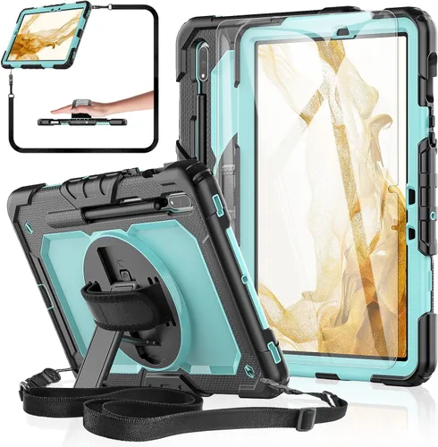 Miniatura 12 de Funda para Samsung Galaxy Tab S8/S7 de 11 pulgadas 5G Funda para Tableta 2022/2020, [con Protector de Pantalla de Vidrio Templado], Soporte