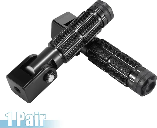 Miniatura 6 de Motoforti 1 par 0.276 in aleación de aluminio universal motocicleta plegable trasero reposapiés estribera pedal Ciclismo negro