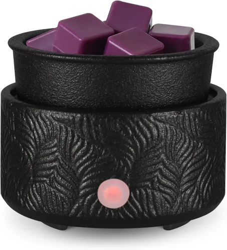 Calentador eléctrico de cera de 4-en-1, calentador de velas para derretir cera perfumada, lindo quemador de fragancias de cera de cerámica para