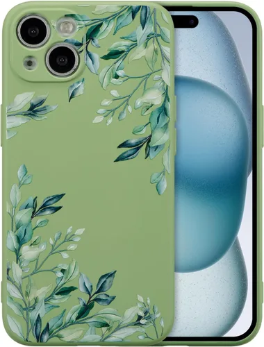 Miniatura 156 de RALEAVO Funda Floral para iPhone 12, Cubierta de Silicona Líquida con Bonito Patrón de Rama de Flores para Niñas y Mujeres, Funda Protectora de Goma