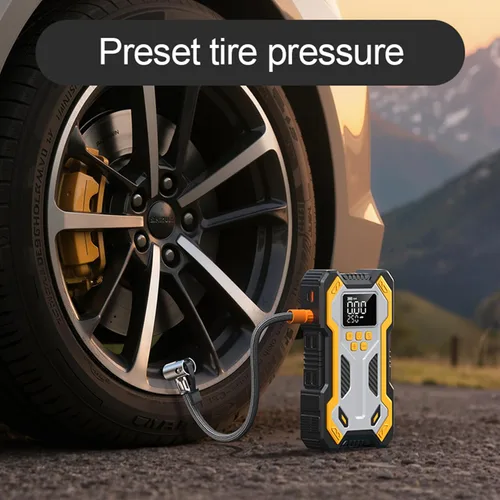 Miniatura 2 de Arrancador de batería de automóvil con compresor de aire 10000 mAh 150 PSI cargador, caja de salto de arranque