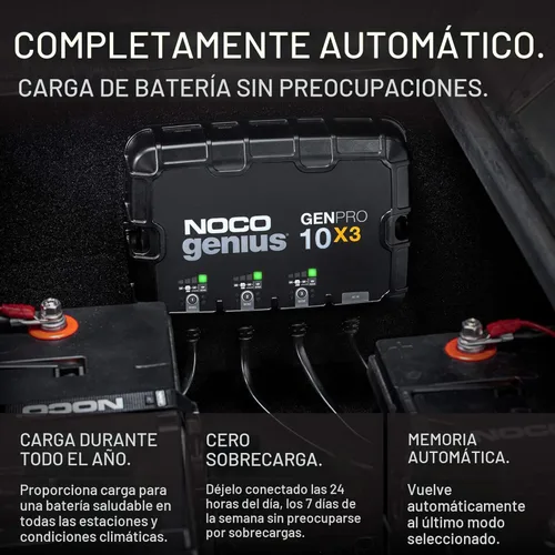 Miniatura 6 de NOCO Genius GENPRO10X3, cargador de batería inteligente marino de 3 bancos, 30 A (10 A/banco), cargador de barco a bordo impermeable de 12 V