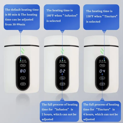 Miniatura 5 de Elemax descarboxilador, descarbotizador e infusor con modo de calefacción central para hacer mantequilla, aceite y tintura