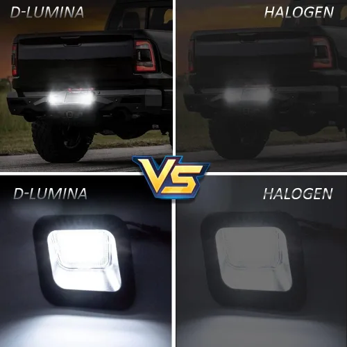 Miniatura 9 de D-Lumina Conjunto de luces LED para matrícula, lente transparente compatible con Dodge Ram 1500 2500 3500 2003-2018, luz de etiqueta de parachoques