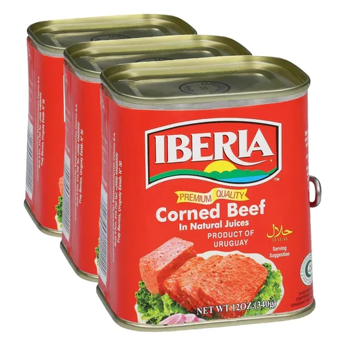 Miniatura 6 de Iberia Carne de res en conserva, 12 oz, carne en conserva de calidad premium con jugos naturales, Halal