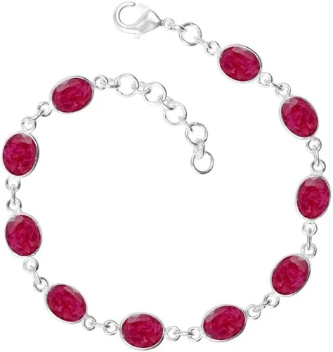 Miniatura 12 de Pulsera de piedras preciosas, pulsera ajustable con superposición de plata para mujeres y niñas, regalos de Navidad