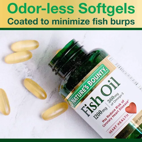 Miniatura 5 de Nature's Bounty aceite de pescado omega 3 sin olor, 0.04 oz (1200 mg), 16878, 1, 1