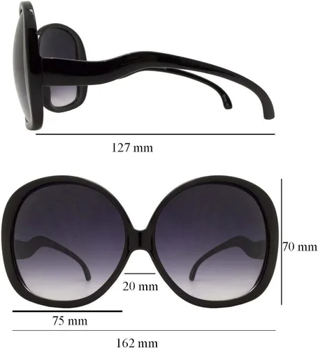 Miniatura 6 de Elite - Gafas de sol de gran tamaño estilo vintage Jackie O estilo retro para mujer
