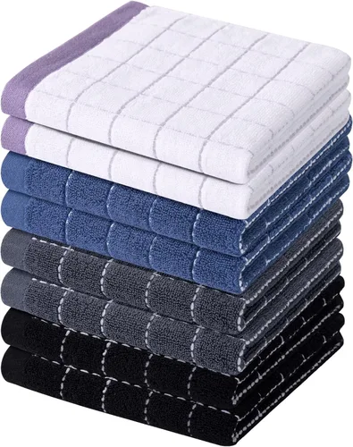 Miniatura 52 de Homaxy Paños de cocina 100% algodón de felpa, toallas de cocina ultra suaves y absorbentes para la cocina, adecuadas para secar y lavar platos