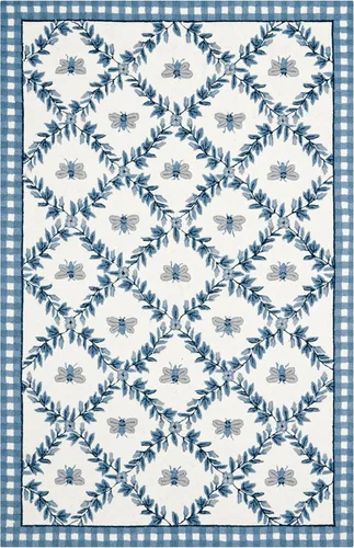 Miniatura 24 de SAFAVIEH Chelsea Collection - Alfombra decorativa de 1 pies 8 pulgadas x 2 pies 6 pulgadas, color negro, lana de campo francesa enganchada a mano