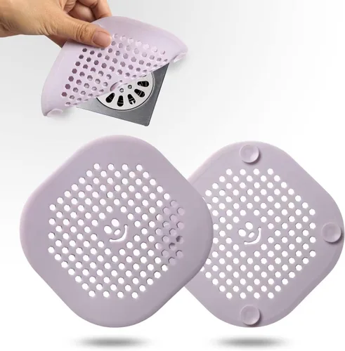 Miniatura 12 de Protector de silicona para cubrir drenaje de ducha, bañera, cocina, baño, recoge restos de cabello, paquete de 2, color negro
