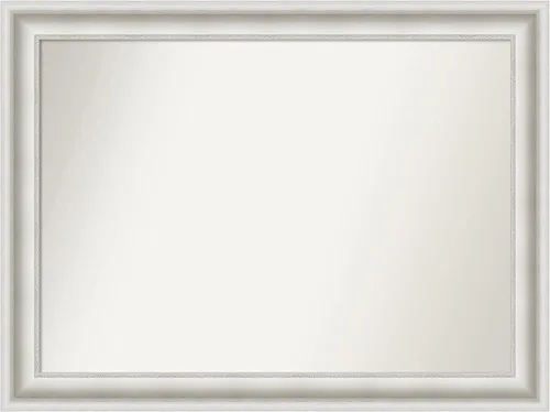 Miniatura 30 de Amanti Art Espejo de baño plateado para sobre el fregadero, espejo cuadrado de níquel cepillado de 30 x 30 pulgadas, marco moderno grande, se cuelga
