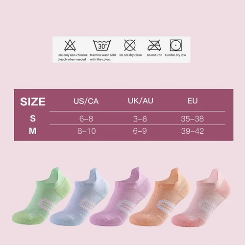 Miniatura 7 de Calcetines de compresión de tobillo para mujer con soporte de arco atléticos de corte bajo calcetines para correr para mujer, cojín
