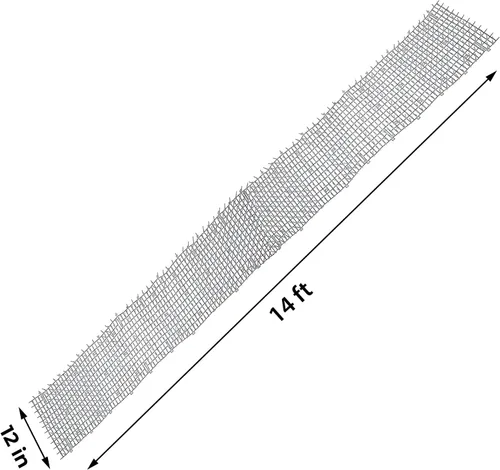 Miniatura 2 de Alfombrilla transparente para gatos (14 pies) con 10 grapas, red anti-gatos con tapón de excavación de púas, alfombrilla disuasoria para gatos