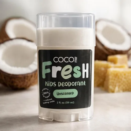 Miniatura 8 de CoCo Me Desodorante para niños sin aluminio con aroma a coco, desodorante orgánico y natural para niños, niños y niñas, desodorante hidratante suave