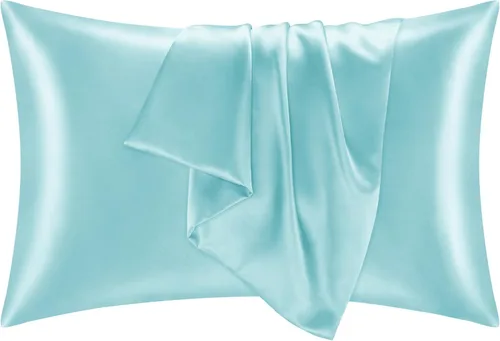Miniatura 50 de Bedelite Funda de almohada de satén para el cuerpo, súper suave y refrescante, para el cabello y la piel, transpirable, sedosa y larga, 20 x 54 Rosa