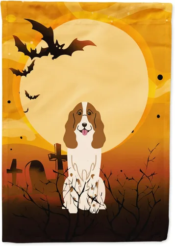 Miniatura 67 de Caroline's Treasures BB4307GF - Bandera de Halloween Airedale para jardín, bandera decorativa para patio exterior, obras de arte de patio, macizos