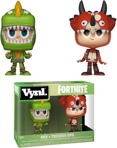 Funko Vynl: Fortnite - Rex & Tricera Ops juguete, Multicolor