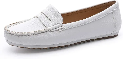 CentroPoint Mocasines tipo Penny para mujer, cómodos, sin cordones, para caminar, zapatos planos casuales