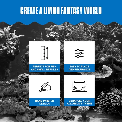 Miniatura 5 de Penn-Plax Age-of-Magic Wizard's Castle Aquarium Decor – Seguro para peceras de agua dulce y salada – Pequeño