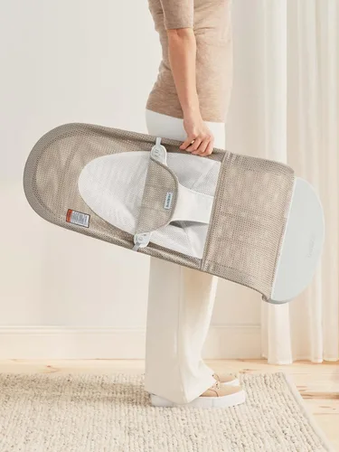 Miniatura 9 de BabyBjörn Bouncer Balance Soft, Marco Gris Claro, Malla, Gris Beige/Blanco (005144US)